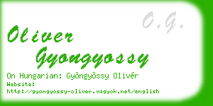 oliver gyongyossy business card