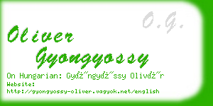 oliver gyongyossy business card